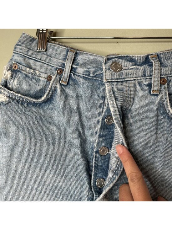 AGOLDE Stella High Rise Baggy Short in Deserted Women's Size 27 - Picture 2 of 6